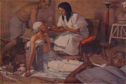 картинка, где женщина лечит больного туберкулезом